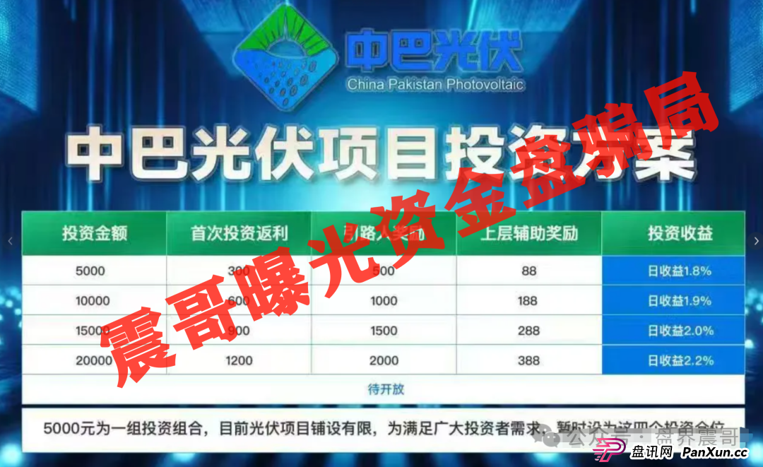 中巴光伏资金盘暴雷前夜!震哥扒皮:高收益全是坑!(3) 中巴光伏资金盘暴雷前夜!震哥扒皮:高收益全是坑!(3)