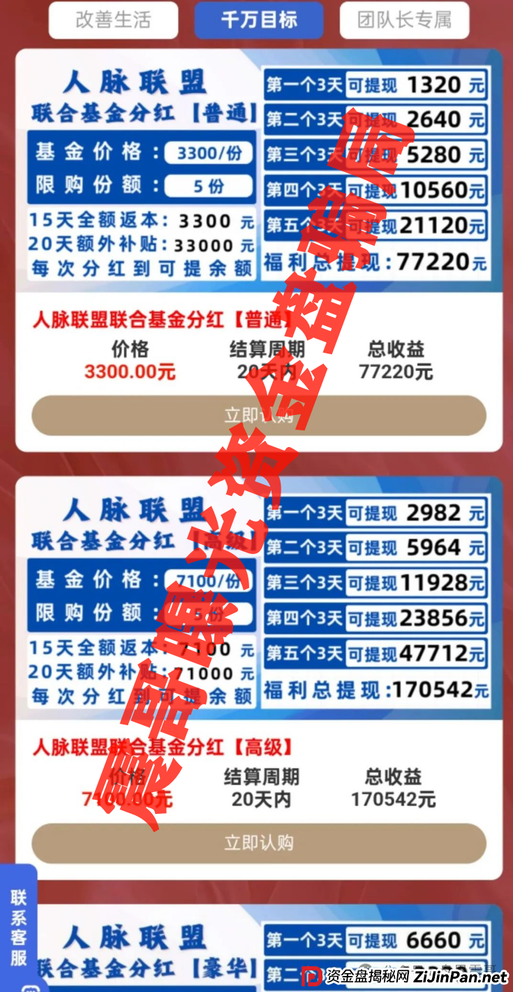 人脉联盟资金盘高度预警,抓紧撤离,即将崩盘跑路(3) 人脉联盟资金盘高度预警,抓紧撤离,即将崩盘跑路(3)