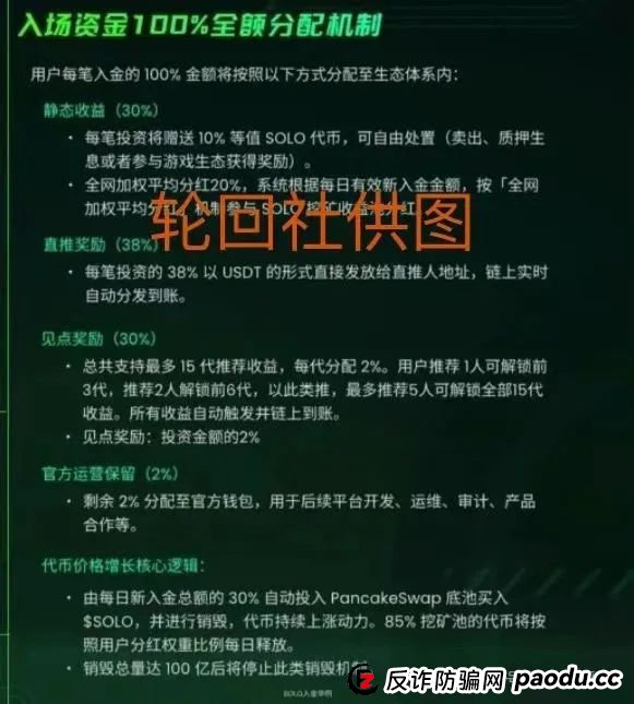 【SOLO 】警惕!项目智能合约资金盘,短命收割套路曝光(5) 【SOLO 】警惕!项目智能合约资金盘,短命收割套路曝光(5)