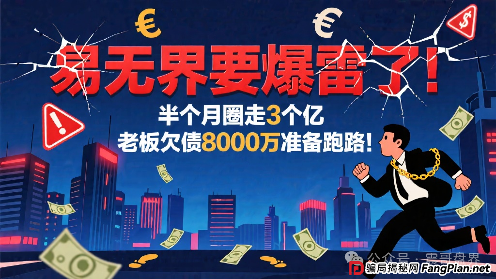 易无界要爆雷了!半个月圈走3个亿,老板欠债8000万准备跑路!(1) 易无界要爆雷了!半个月圈走3个亿,老板欠债8000万准备跑路!(1)