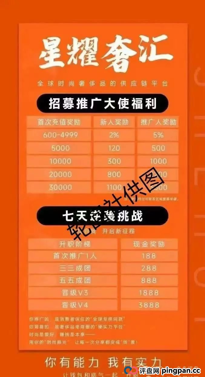 【星耀奢汇】 一轮圈短命分红盘 高度预警切勿参与(4) 【星耀奢汇】 一轮圈短命分红盘 高度预警切勿参与(4)