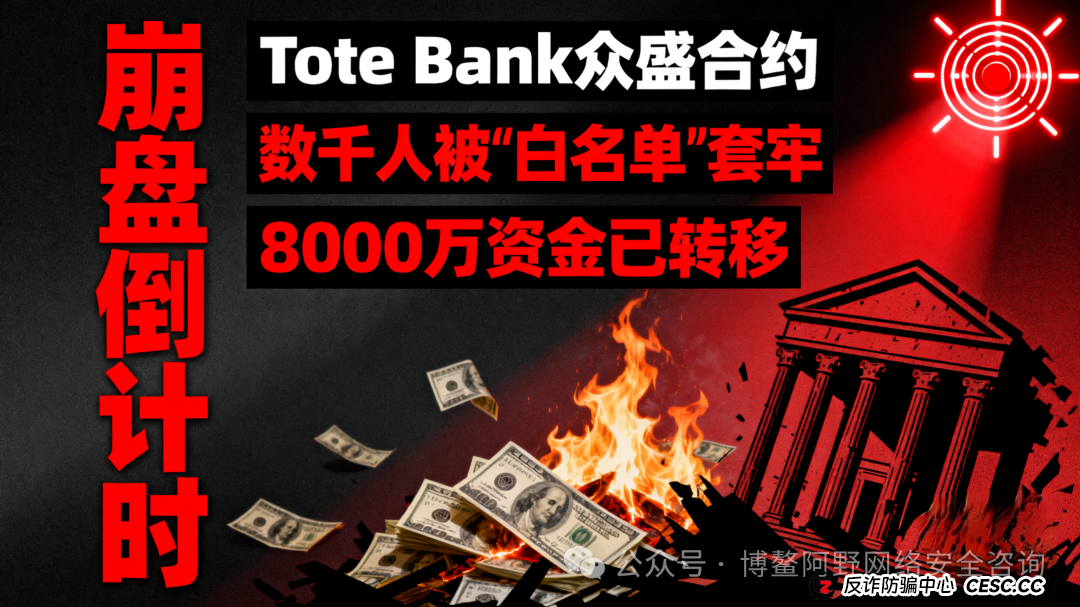 预警!Tote Bank众盛合约崩盘倒计时!数千人被"白名单"套牢,8000万资金已转