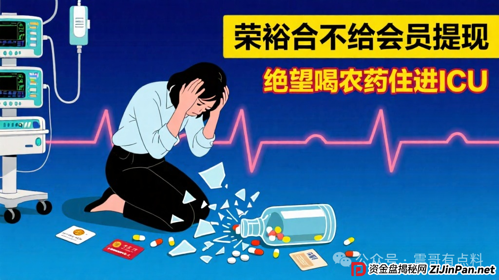 盘讯：荣裕合不给会员提现，绝望之下喝农药，现已经住进ICU(1)