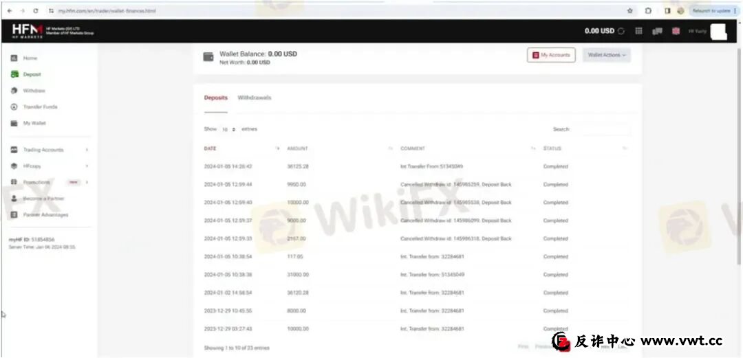 “您的账户ID已归档” HFM平台封禁账户逻辑:你可以玩,但不能赢(9) “您的账户ID已归档” HFM平台封禁账户逻辑:你可以玩,但不能赢(9)