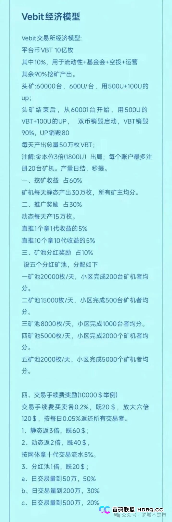微比特Vebit经济模型的数学陷阱:算清这笔账,你就知道为什么迟早崩盘(2) 微比特Vebit经济模型的数学陷阱:算清这笔账,你就知道为什么迟早崩盘(2)