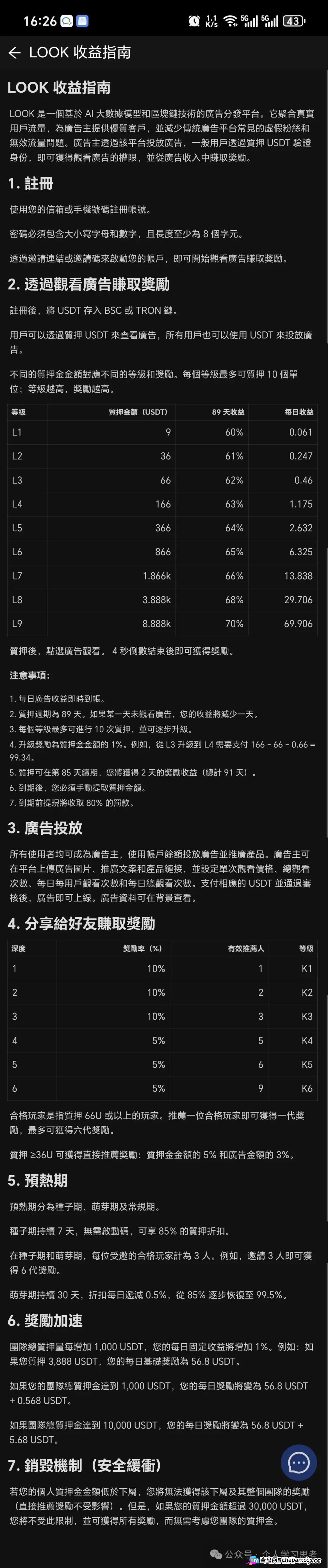 链信、趣分类之后,又一个“看广告”资金盘LOOK正在狂奔(2) 链信、趣分类之后,又一个“看广告”资金盘LOOK正在狂奔(2)